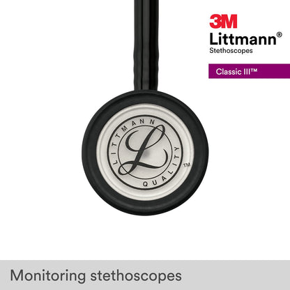 3M LITTMANN CLASSIC III MONITORING STETHOSCOPE, BLACK TUBE, 27 INCH, 5620