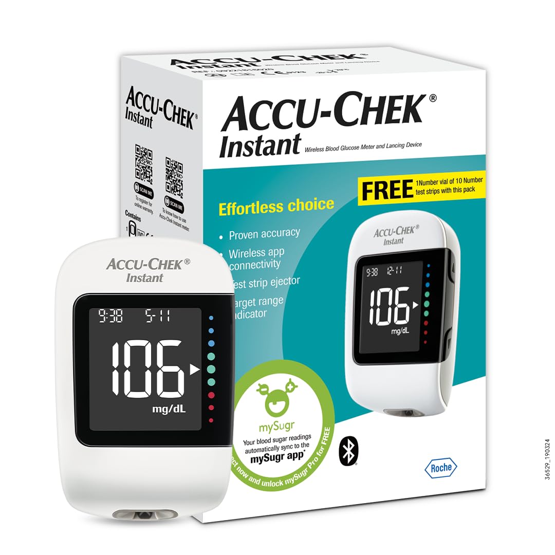 Accu-chek instant blood glucose glucometer (with bluetooth) 
