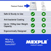MEXPLE Xumo200 Heavy Duty Portable Indian Toilet To Western Toileting | Indian Toilet Commode Stool | Portable Toilet Seat For Adult, elderly, Handicap People (White)