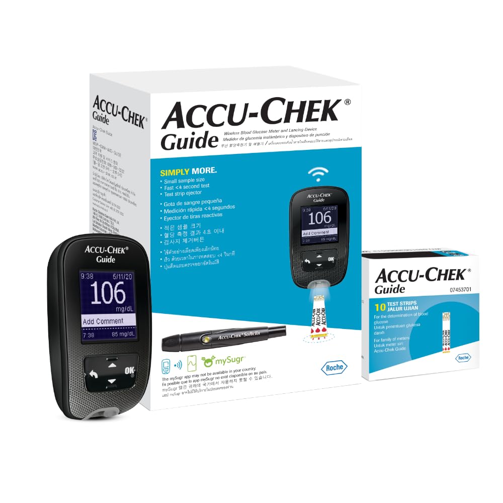 Accu-chek guide blood glucose glucometer kit with