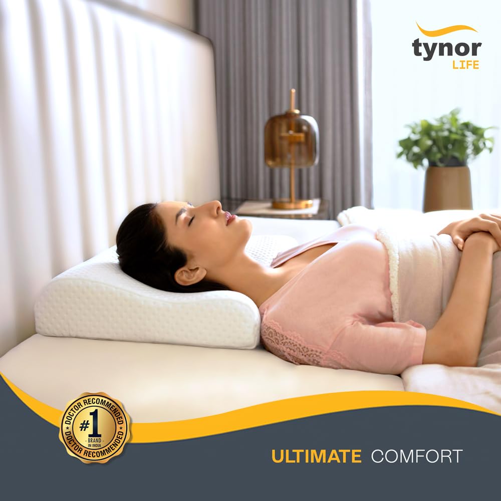 CONTOURED CERVICAL PILLOW MEMORY FOAM, BLUE TYNOR B-29