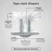 FRIENDS EASY ADULT DIAPERS TAPE STYLE - 10 COUNT WITH ODOUR LOCK AND ANTI-BACTERIAL ABSORBENT CORE