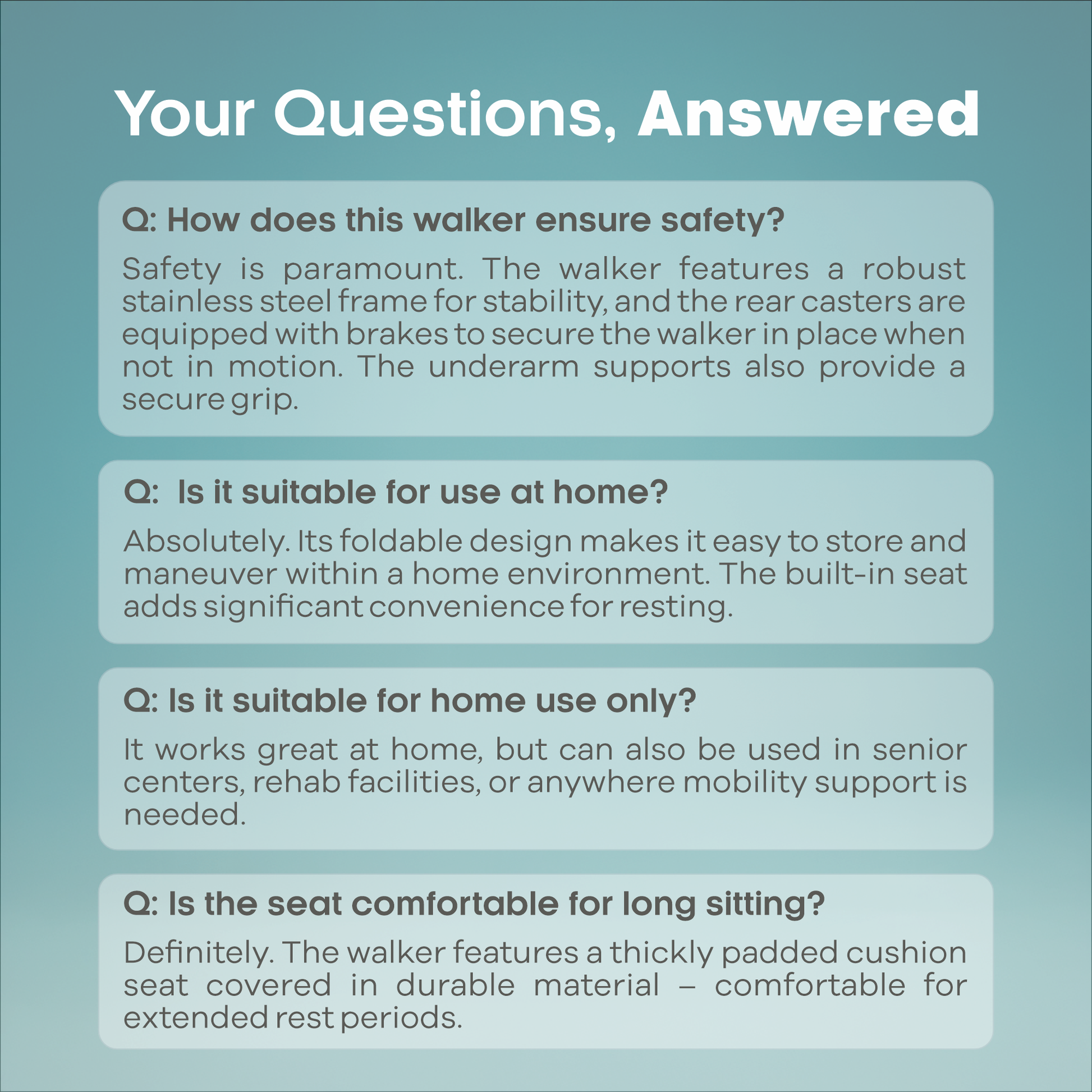 ARREX MP20 walking aids, steel frame, underarm crutches, all rolling wheels, castor with brakes