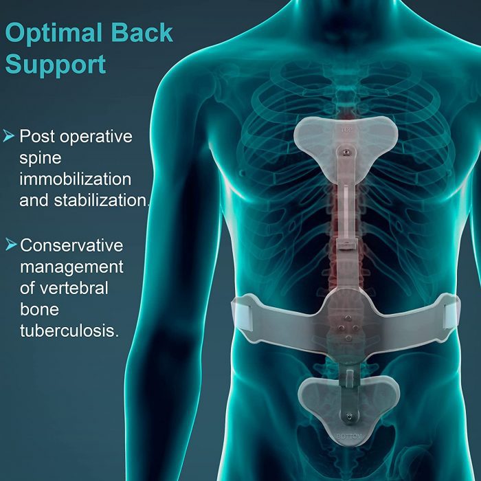 ASH Brace Hyper Extension Spinal Immobilization Support Silver Tynor A-12