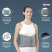 TYNOR A-01 ABDOMINAL SUPPORT 9″/23CM, GREY, 1 UNIT