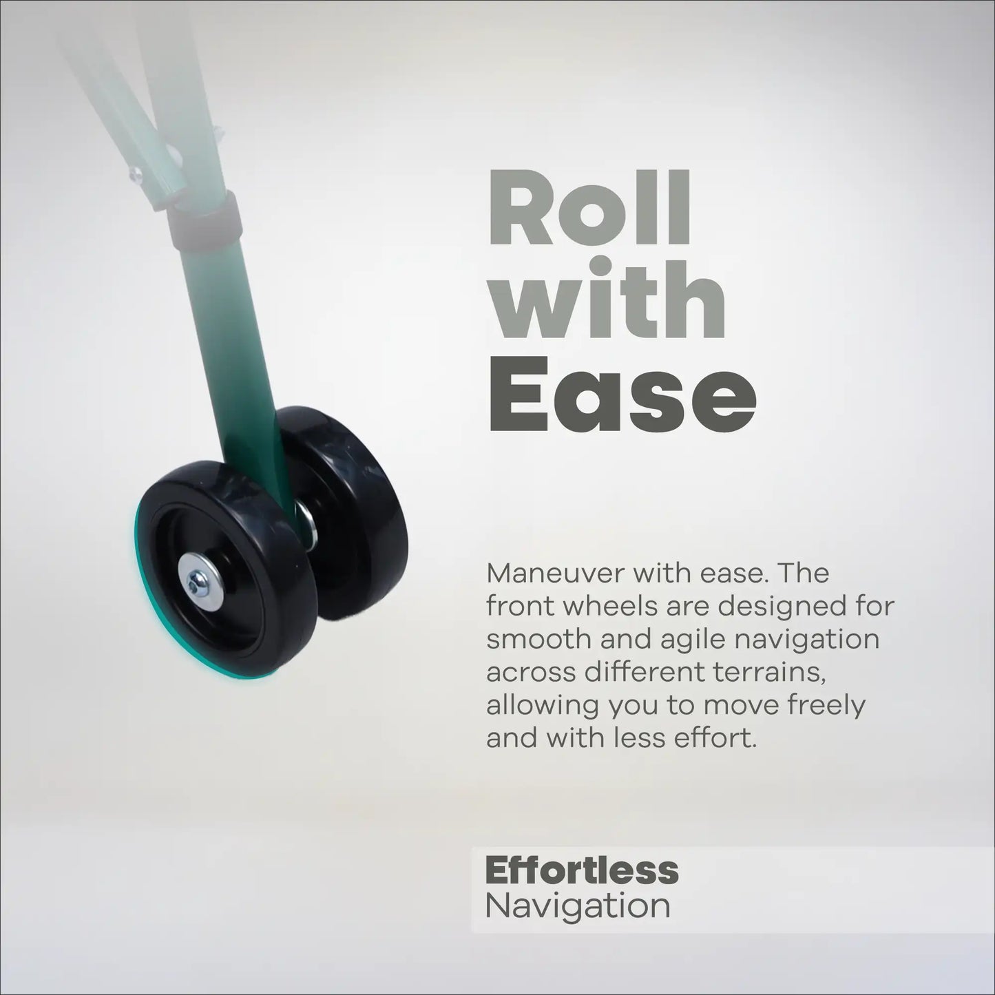 Adjustable Folding Walker with Front Wheels & Cushion Seat Arrex M10