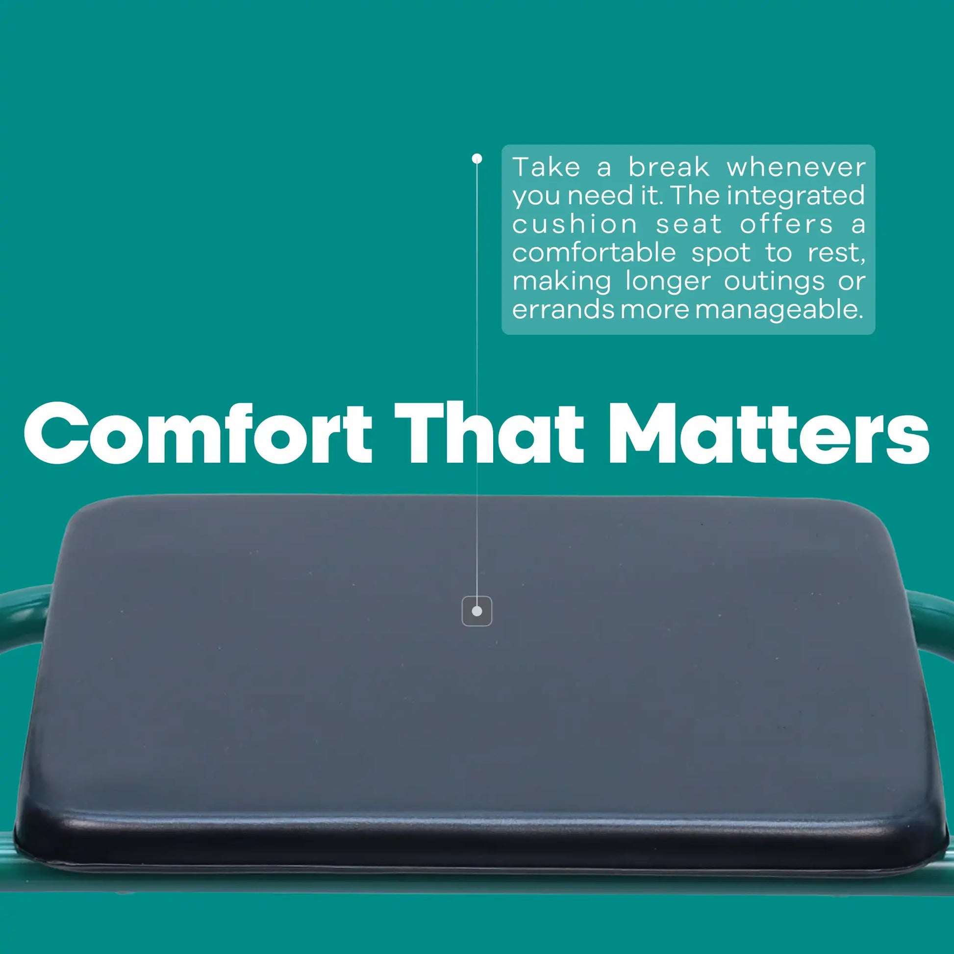 Adjustable Folding Walker with Front Wheels & Cushion Seat Arrex M10