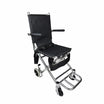 Black and silver manual wheelchair on a white background