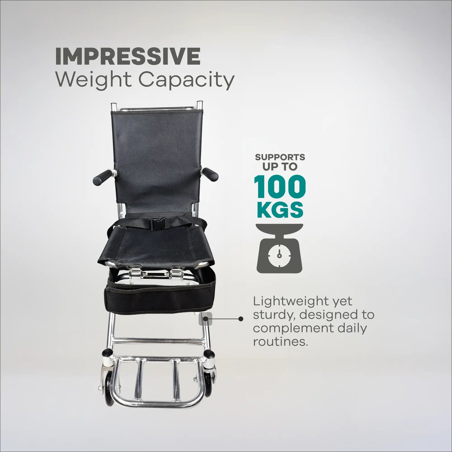 Compact Ultra-Light Foldable Aluminum Wheelchair with Safety Belt Arrex Airlift