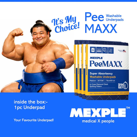 PeeMAXX Adult Reusable Washable Underpad | 4-Layer Waterproof Bed Protection Pad for Incontinence