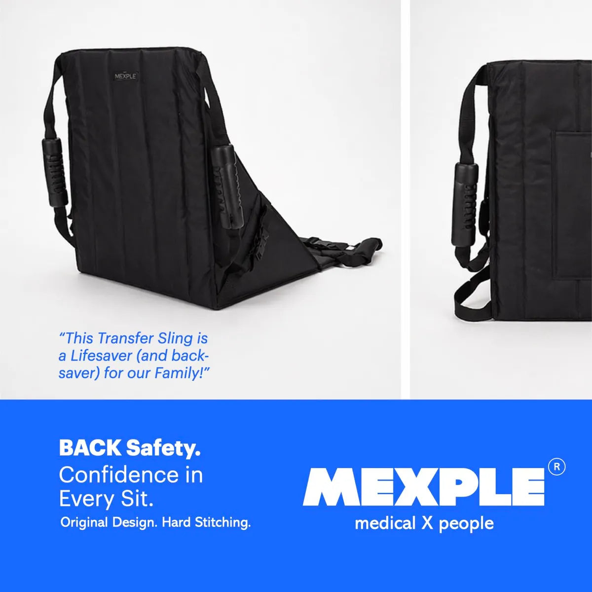 Lifting Mate Patient Lift Transfer Sling | Patient Transfer Sling with Safety Harness | Up to 130 kg