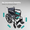 Foldable Steel Wheelchair with Solid Mag Wheels Arrex Beta