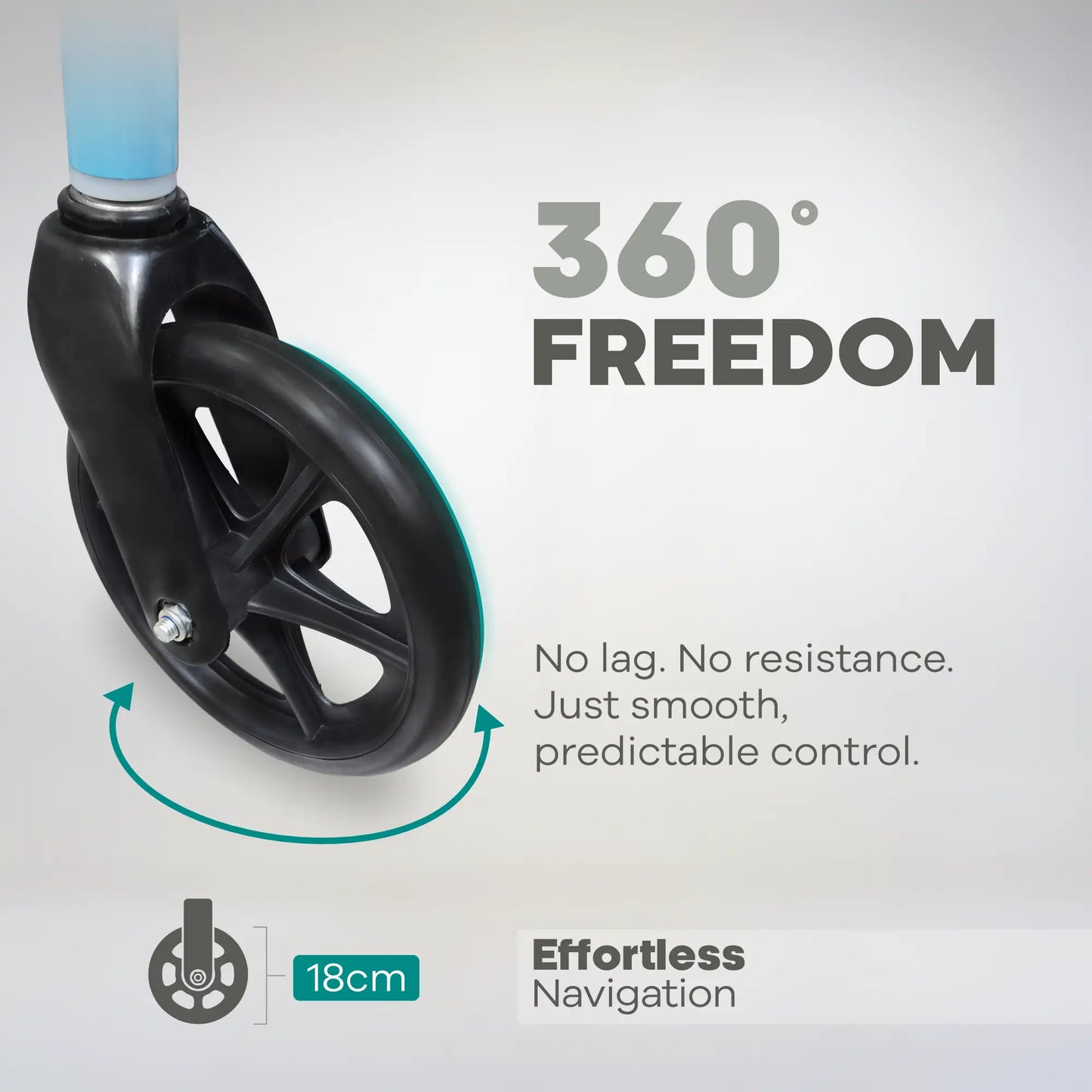 Basic Foldable Steel Wheelchair with Solid Mag Wheels Arrex Beta Blue