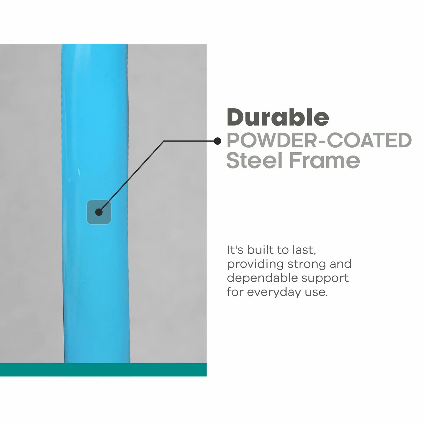 Basic Foldable Steel Wheelchair with Solid Mag Wheels Arrex Beta Blue