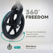 Foldable Steel Wheelchair with Mag Wheels & Attendant Brakes Arrex Beta Plus