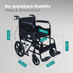 Foldable Steel Wheelchair with Mag Wheels & Attendant Brakes Arrex Beta Plus