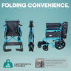 Compact Foldable Steel Wheelchair for Daily Mobility Beta Plus Blue