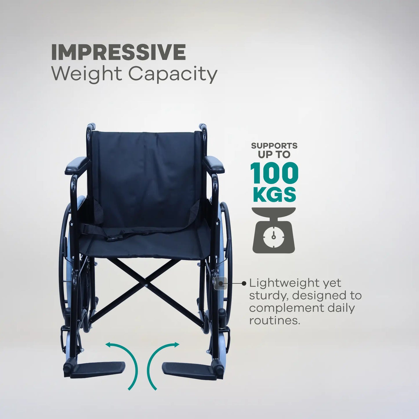 Foldable Steel Wheelchair with Mag Wheels Arrex Boxer Pro