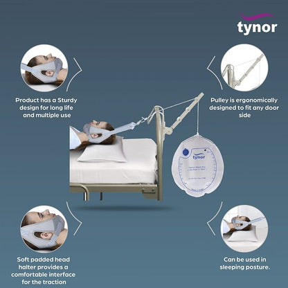 TYNOR G-26 CERVICAL TRACTION KIT (SLEEPING) WITH WEIGHT BAG