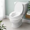 ARREX VA60 Comfort Commode Raiser 6 Inch Elevated Toilet Seat With Lid Portable, Lightweight, Washable & Antibacterial
