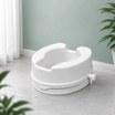 Comfort Commode Raiser 6 Inch Elevated Toilet Seat Without Lid Portable, Lightweight, Washable & Antibacterial