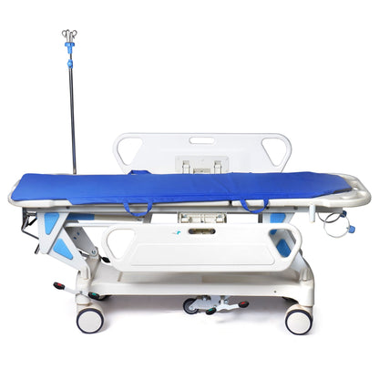 ARREX STR 10 - HOSPITAL TROLLEY COMES WITH CENTRAL LOCK, CYLINDER HOLDER, AND LEVERS TO ADJUST STRETCHERS