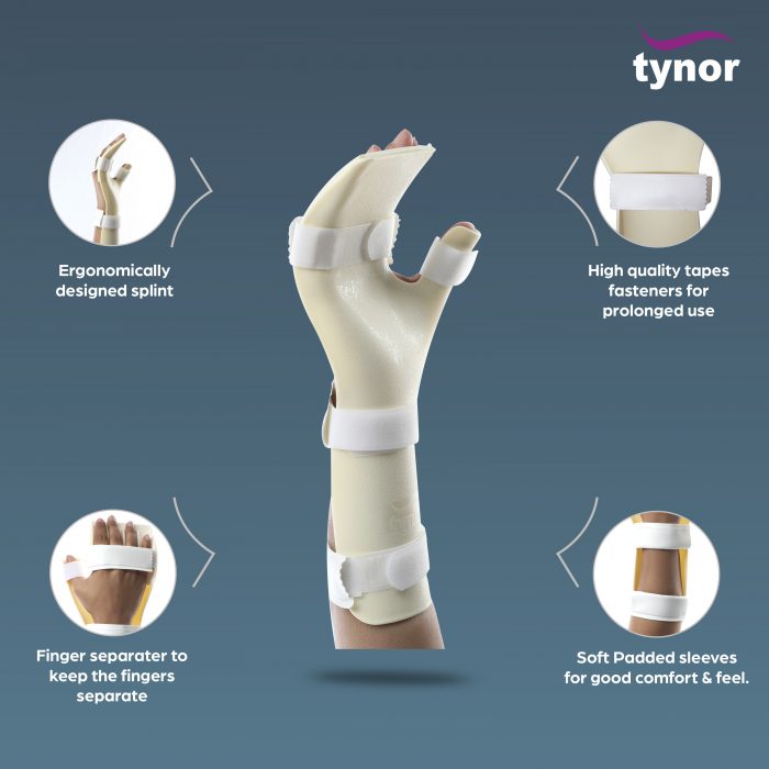 Hand Resting Splint for Support & Immobilization TYNOR E-29