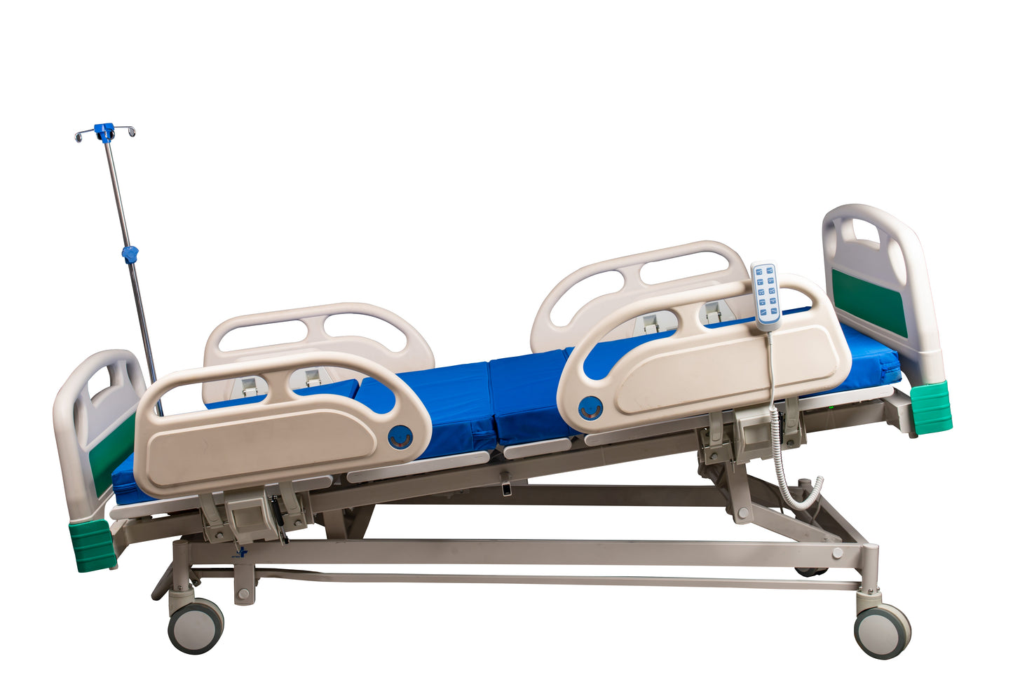 ARREX EXCELSIOR HOSPITAL BED - 5 FUNCTIONS ELECTRONIC BED, REMOTE ADJUSTMENT, INCLUDES MATTRESS, HEAVY-DUTY CASTORS WITH BRAKES