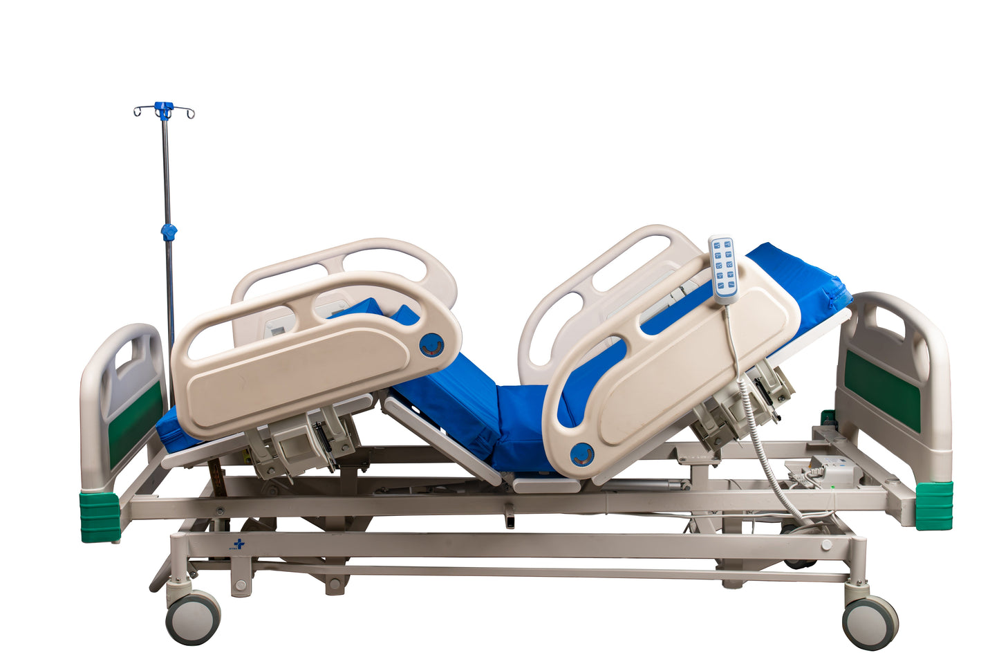 ARREX EXCELSIOR HOSPITAL BED - 5 FUNCTIONS ELECTRONIC BED, REMOTE ADJUSTMENT, INCLUDES MATTRESS, HEAVY-DUTY CASTORS WITH BRAKES