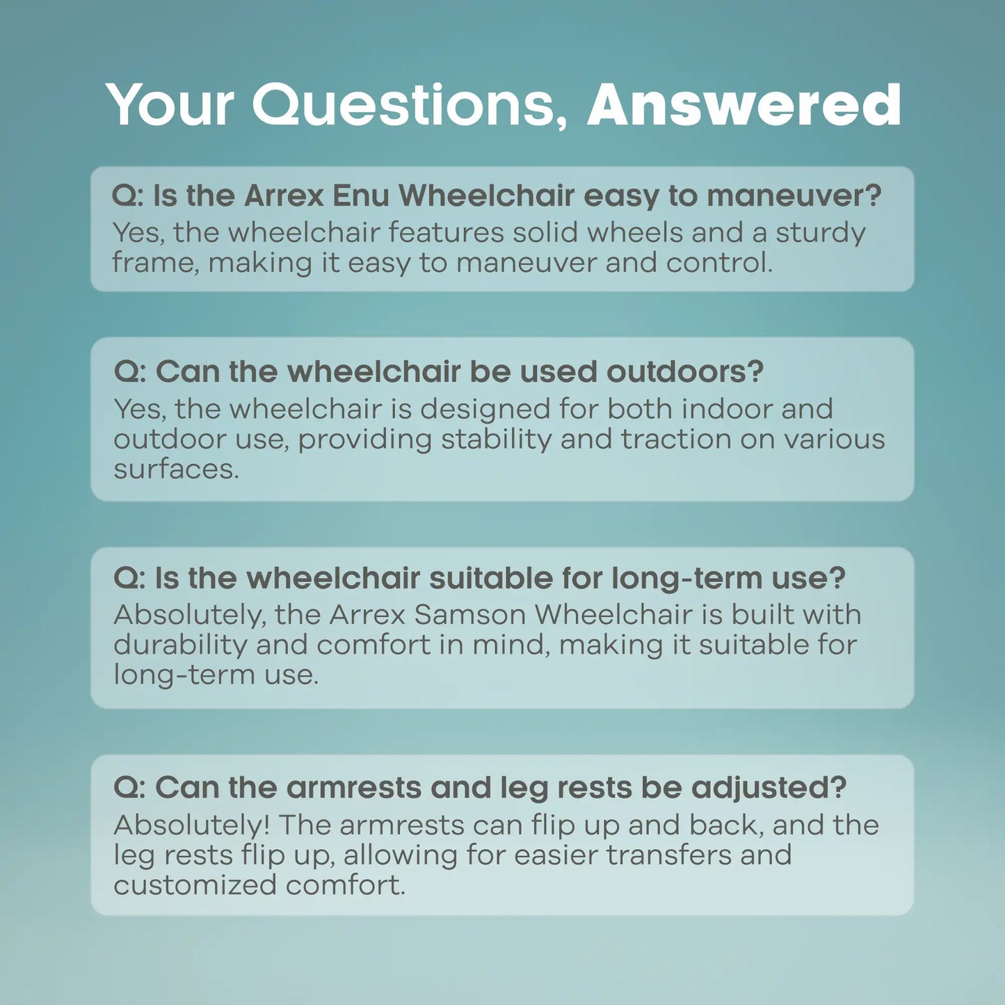 Compact Folding Travel Wheelchair ARREX Enu