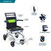 ARREX Enu Compact Folding Travel Wheelchair