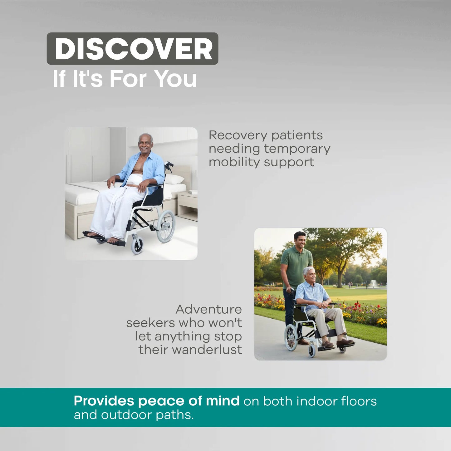 Premium Aluminium Wheelchair with Safety Support Faber