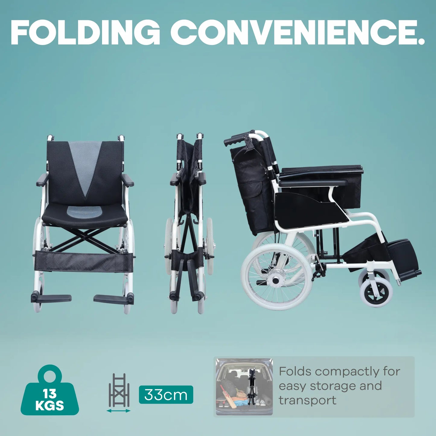 Premium Aluminium Wheelchair with Safety Support Faber