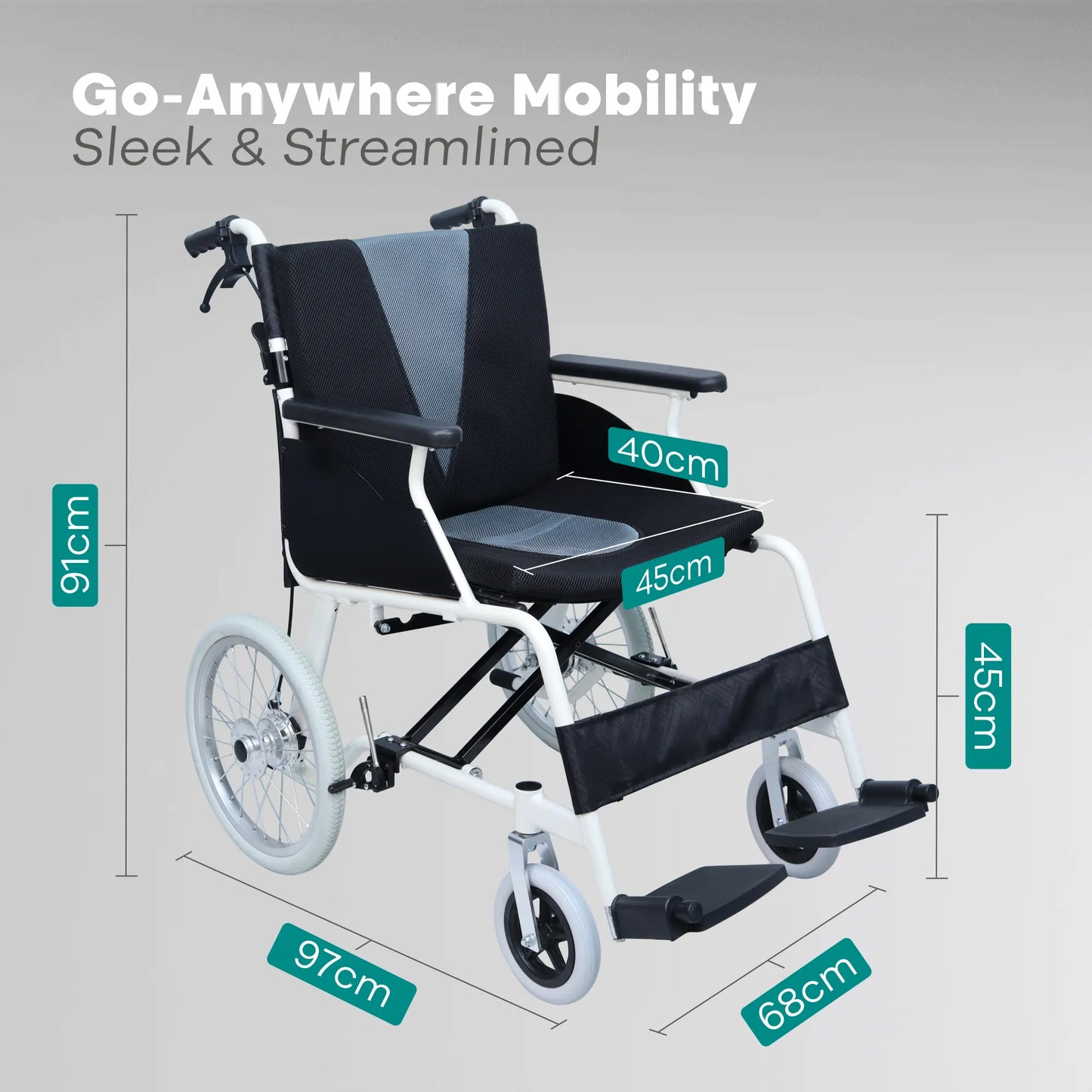 Premium Aluminium Wheelchair with Safety Support Faber