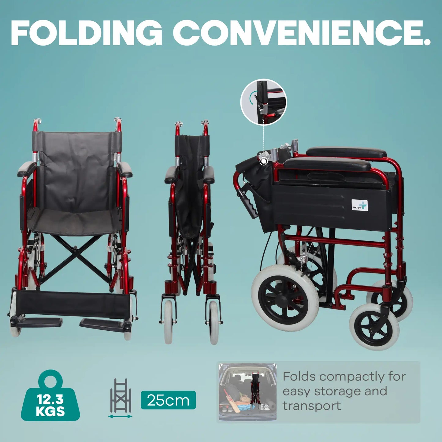 Lightweight Basic Aluminum Wheelchair for Daily Use Felix