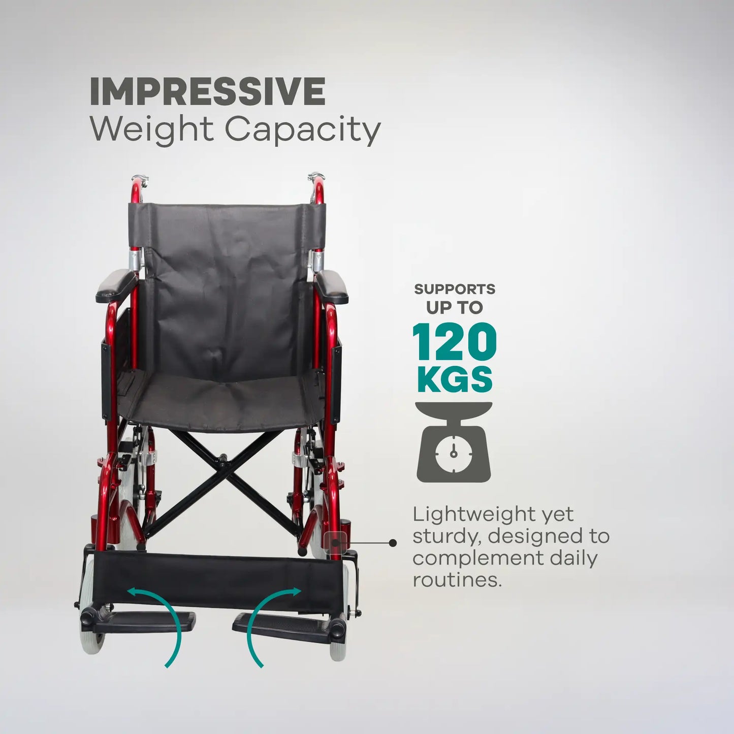 Lightweight Basic Aluminum Wheelchair for Daily Use Felix