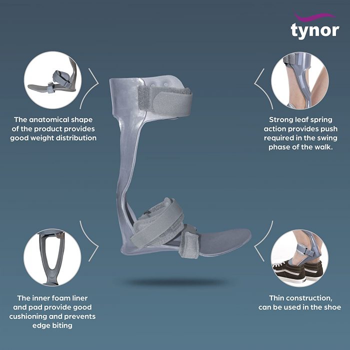 TYNOR D-43 FOOT DROP SPLINT WITH LINER