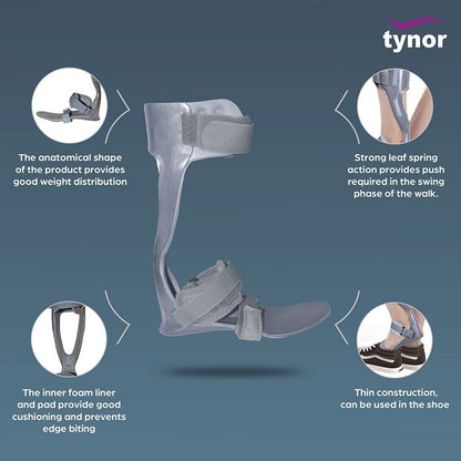 TYNOR D-43 FOOT DROP SPLINT WITH LINER