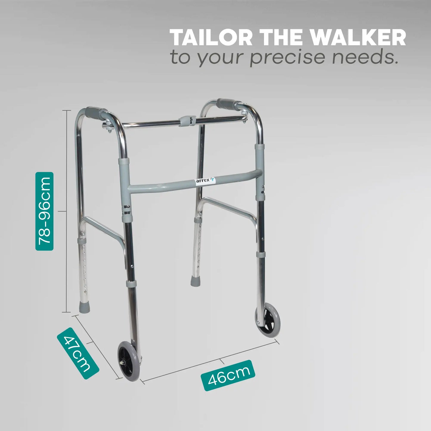 Front Wheel Light Weight Adjustable Height & Folding Walker for Adult - ARREX M30