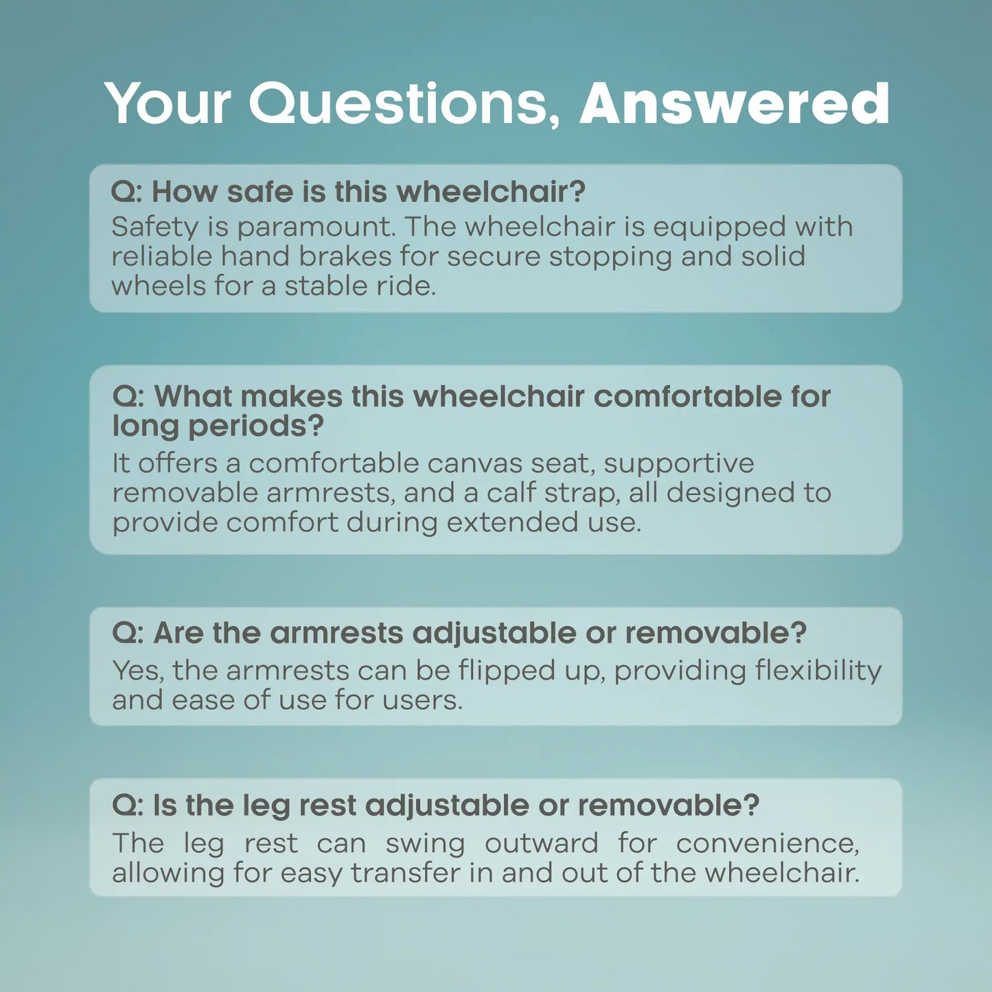 Lightweight Foldable Aluminum Wheelchair with Hand Brakes Arrex Harvey