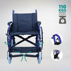 Lightweight Foldable Aluminum Wheelchair with Hand Brakes Arrex Harvey