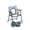 Foldable Steel Commode Chair with Backrest & Pot Attached Arrex V20