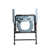 Foldable Steel Commode Chair with Backrest & Pot Attached Arrex V20