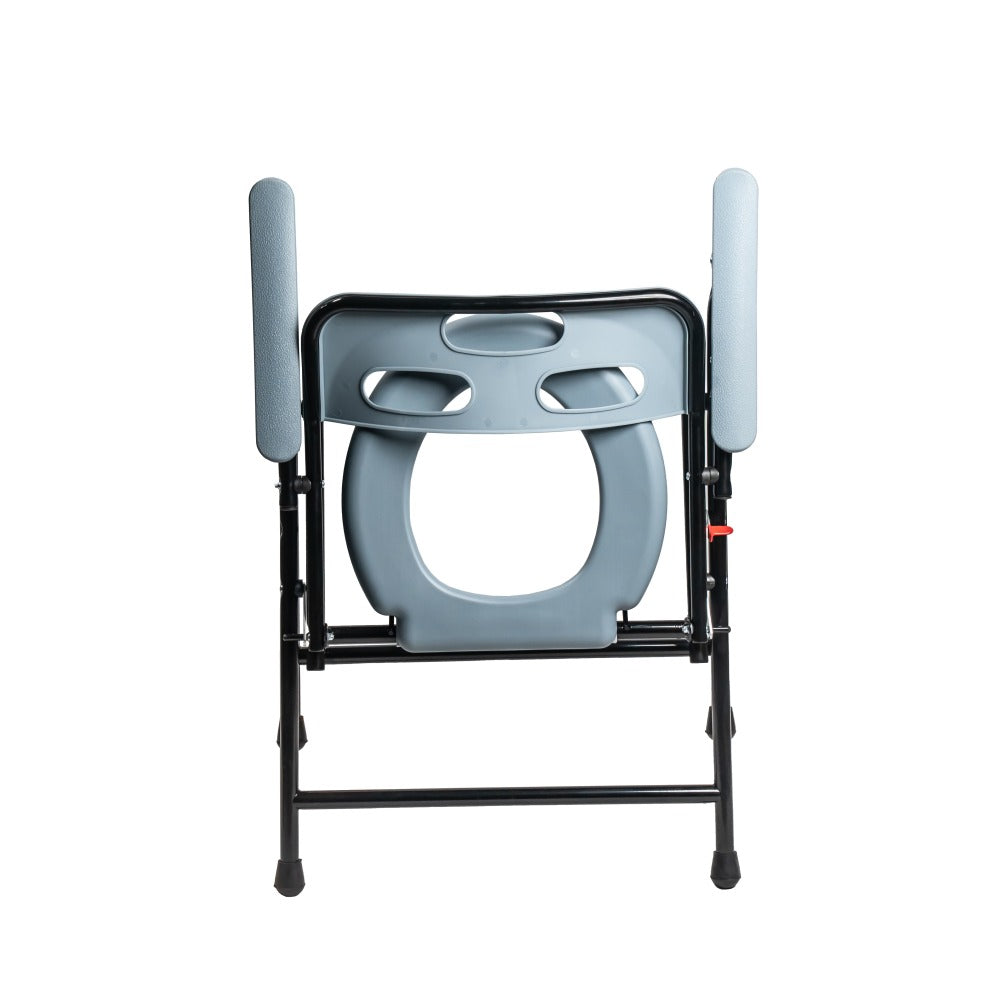 Foldable Steel Commode Chair with Backrest & Pot Attached Arrex V20