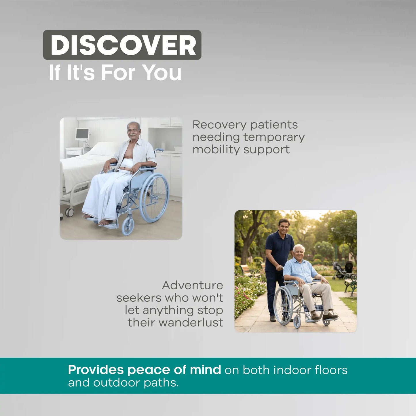 Lightweight Foldable Aluminum Wheelchair with Hand Brakes Arrex Joel