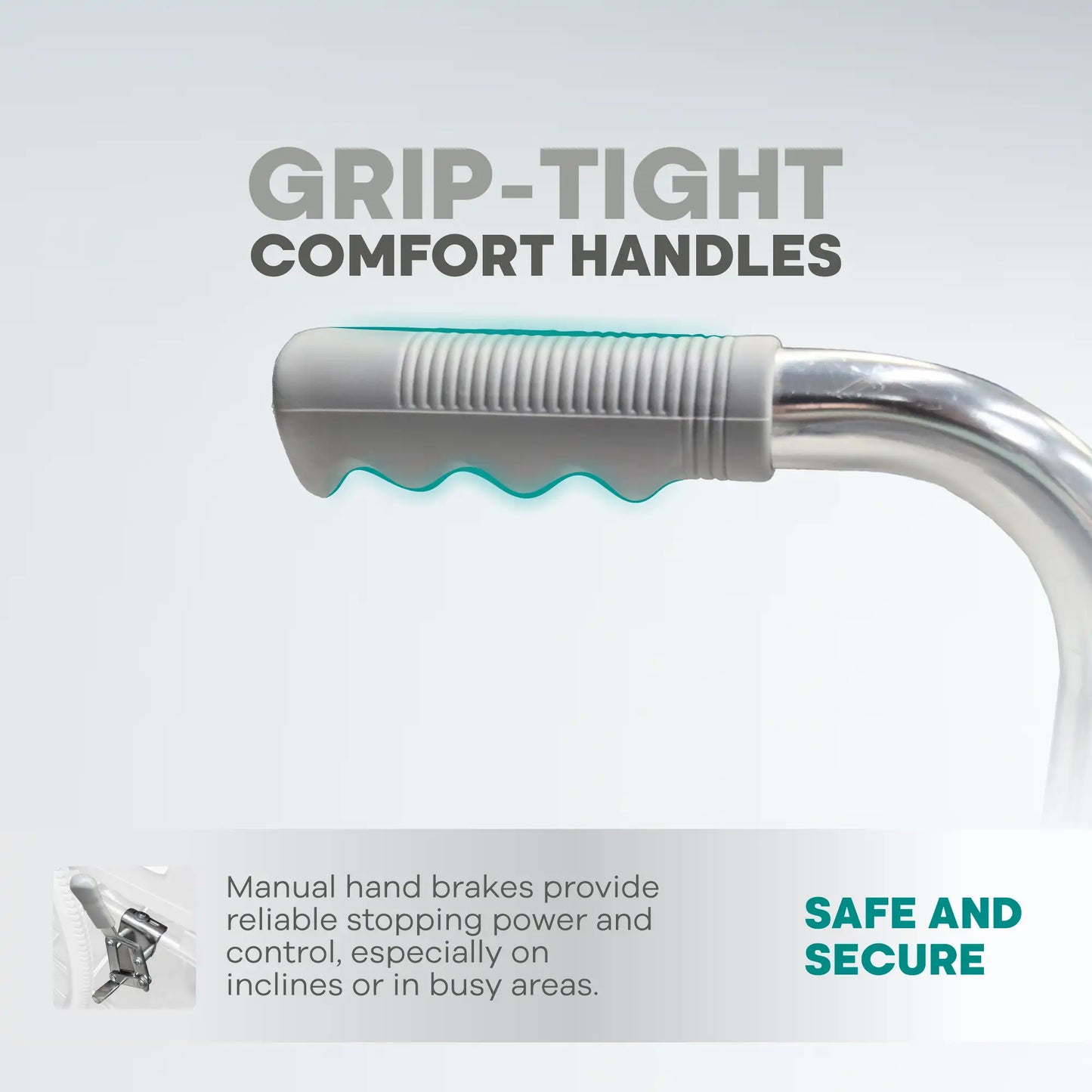 Lightweight Foldable Aluminum Wheelchair with Hand Brakes Arrex Joel