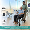 Arrex Ken Lightweight Foldable Manual Wheelchair with Safety Belt & Brakes