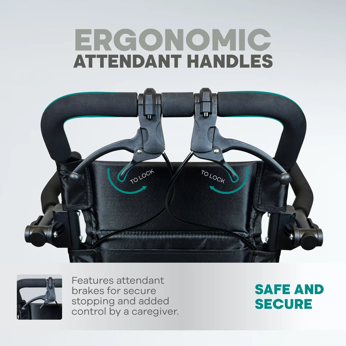 Arrex Ken Lightweight Foldable Manual Wheelchair with Safety Belt & Brakes