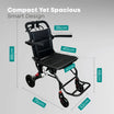 Arrex Ken Lightweight Foldable Manual Wheelchair with Safety Belt & Brakes