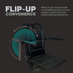 Arrex Ken Lightweight Foldable Manual Wheelchair with Safety Belt & Brakes